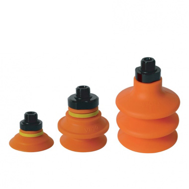 vacuum cups with 1.5/2.5 bellows with nut flat vacunnm cups - Silica gel